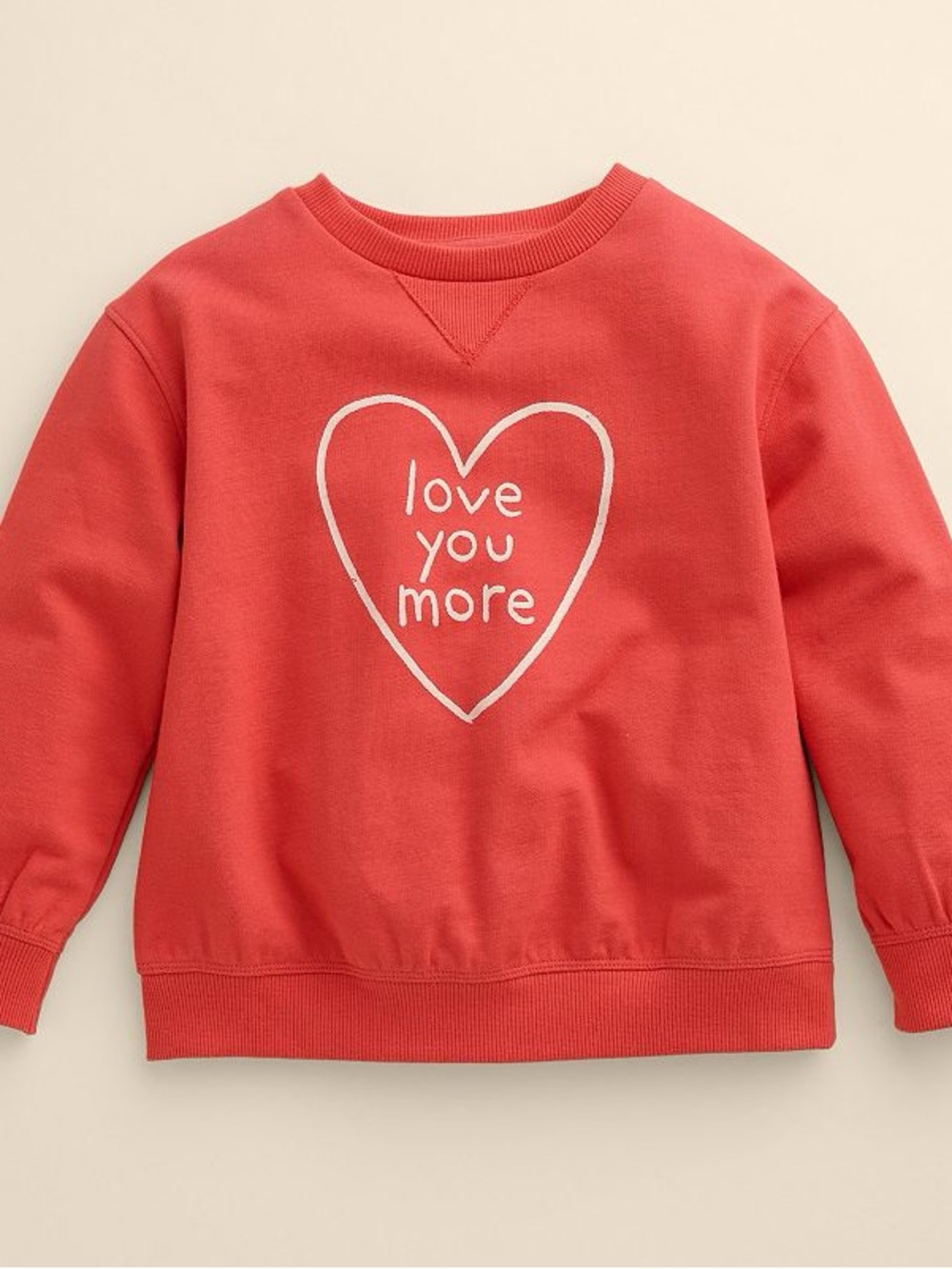 Red 'Love You More' Toddler Sweatshirt
